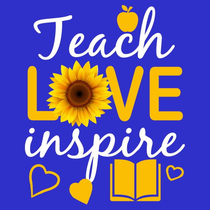 Teach Love And Inspire Sunflower Zip Tote Bag