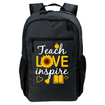 Teach Love And Inspire Sunflower Daily Commute Backpack