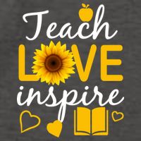 Teach Love And Inspire Sunflower Vector Backpack