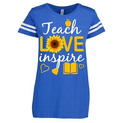 Teach Love And Inspire Sunflower Enza Ladies Jersey Football T-Shirt