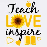 Teach Love And Inspire Sunflower Garment-Dyed Sweatshirt