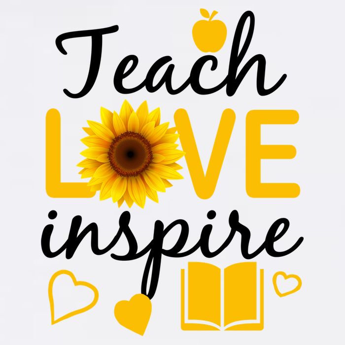 Teach Love And Inspire Sunflower Garment-Dyed Sweatshirt
