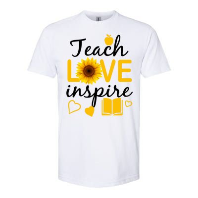 Teach Love And Inspire Sunflower Softstyle CVC T-Shirt