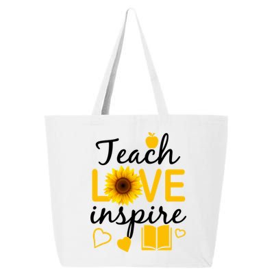 Teach Love And Inspire Sunflower 25L Jumbo Tote