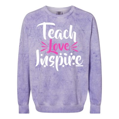 Teach Love Inspire Colorblast Crewneck Sweatshirt