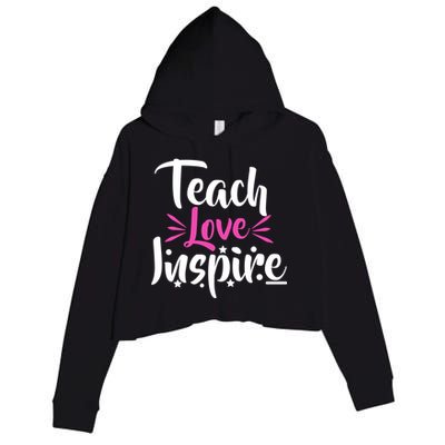 Teach Love Inspire Crop Fleece Hoodie