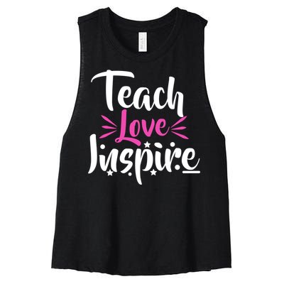 Teach Love Inspire Women's Racerback Cropped Tank