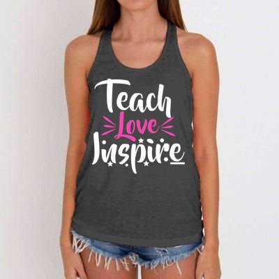 Teach Love Inspire Women's Knotted Racerback Tank