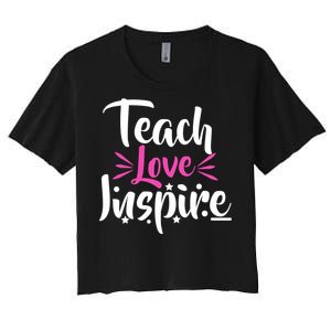 Teach Love Inspire Women's Crop Top Tee