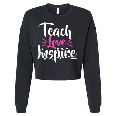 Teach Love Inspire Cropped Pullover Crew