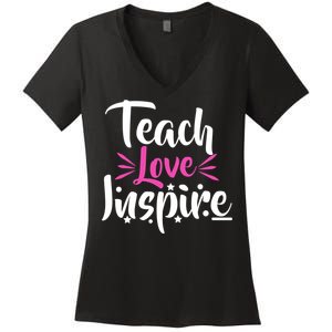 Teach Love Inspire Women's V-Neck T-Shirt