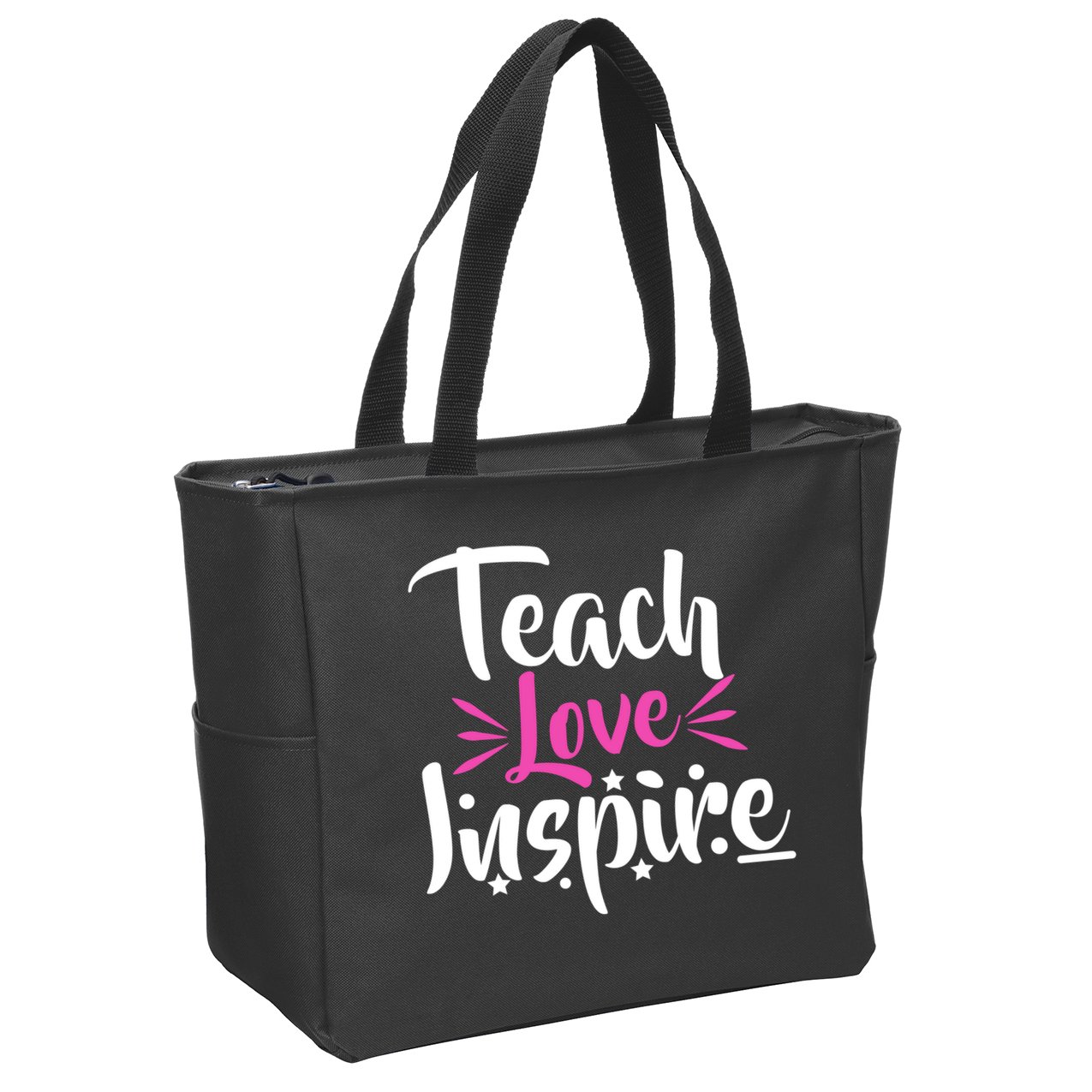 Teach Love Inspire Zip Tote Bag