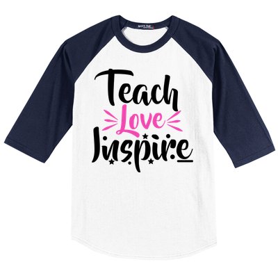 Teach Love Inspire Baseball Sleeve Shirt