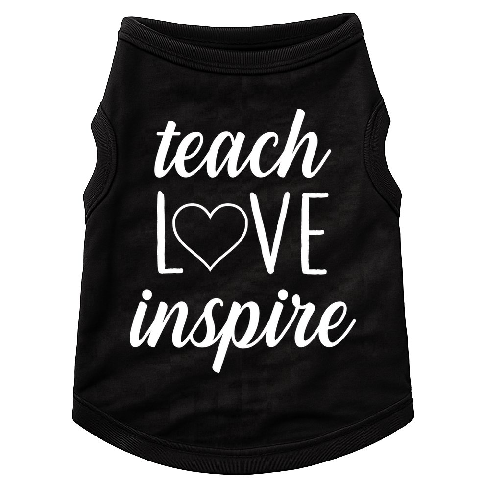 Teach Love Inspire Cute Gift For Teachers Doggie Tank
