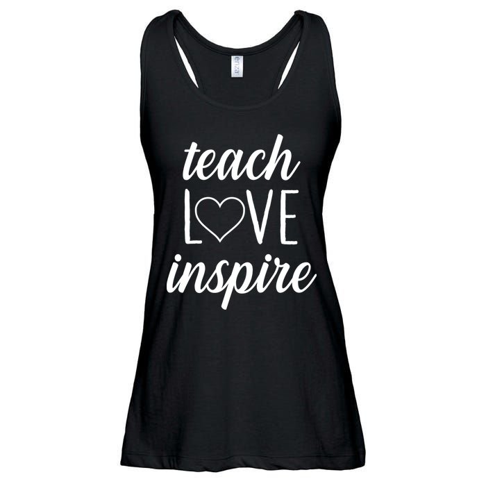 Teach Love Inspire Cute Gift For Teachers Ladies Essential Flowy Tank