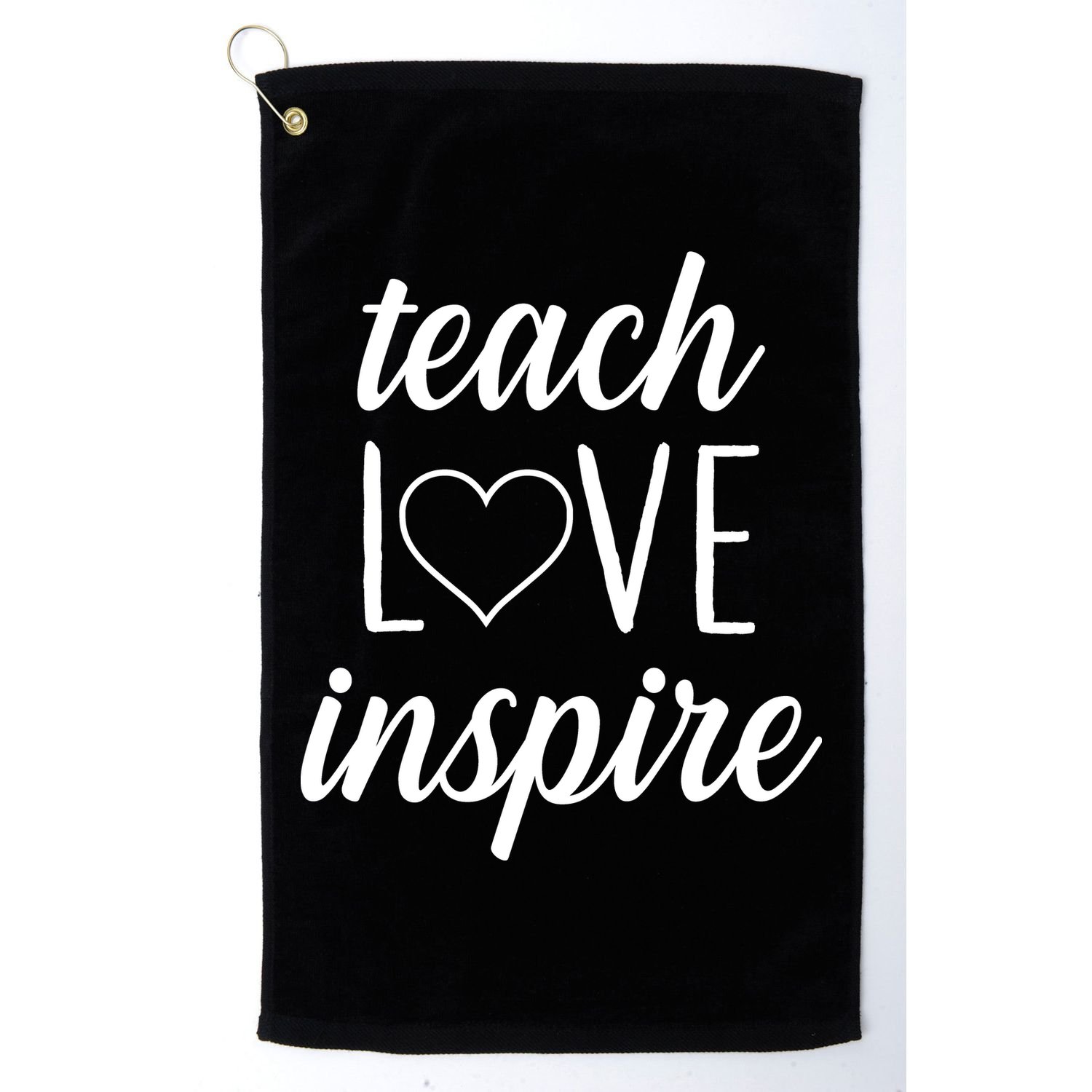 Teach Love Inspire Cute Gift For Teachers Golf Towel