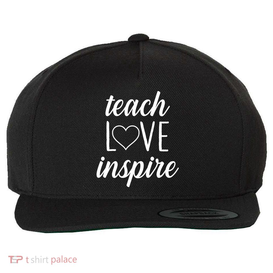 Teach Love Inspire Cute Gift For Teachers Wool Snapback Cap