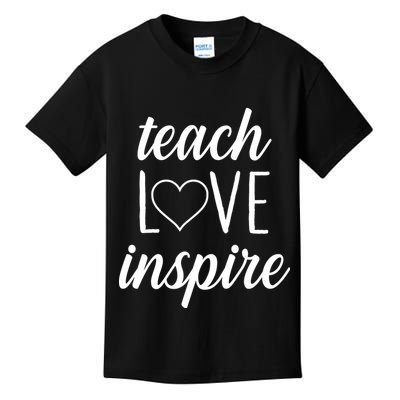 Teach Love Inspire Cute Gift For Teachers Kids T-Shirt