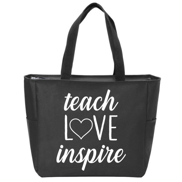 Teach Love Inspire Cute Gift For Teachers Zip Tote Bag