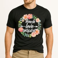 Teach Love Inspire Flower Wreath Cooling Performance Crew T-Shirt