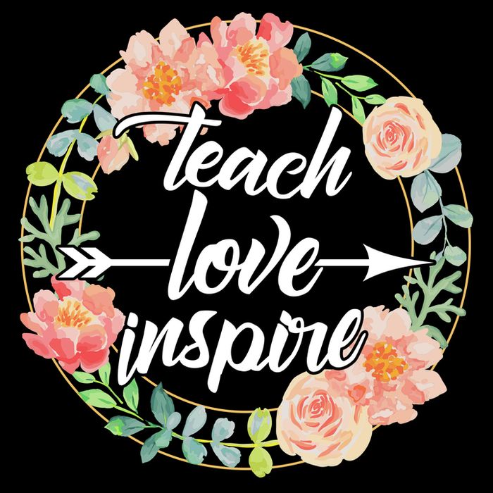 Teach Love Inspire Flower Wreath Cooling Performance Crew T-Shirt