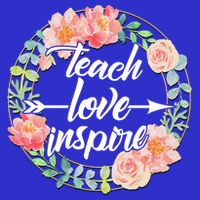Teach Love Inspire Flower Wreath Womens T-Shirt