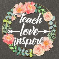 Teach Love Inspire Flower Wreath Cotton Canvas Backpack