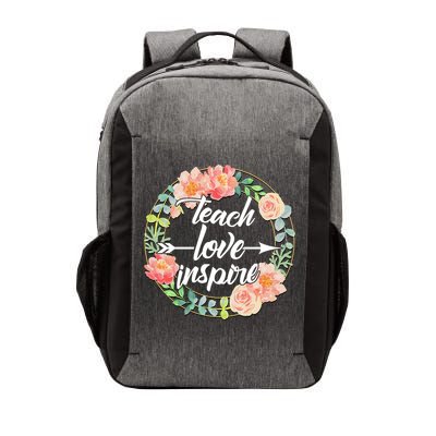 Teach Love Inspire Flower Wreath Vector Backpack