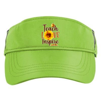 Teach Love Inspire Golden Sunflower Adult Drive Performance Visor