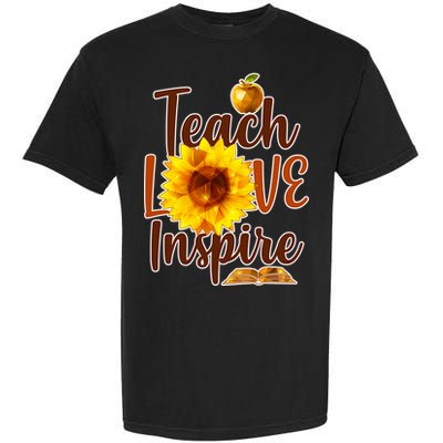 Teach Love Inspire Golden Sunflower Garment-Dyed Heavyweight T-Shirt