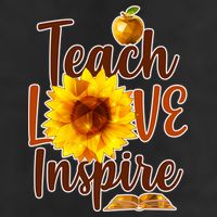 Teach Love Inspire Golden Sunflower 7 Panel Mesh Trucker Snapback Hat