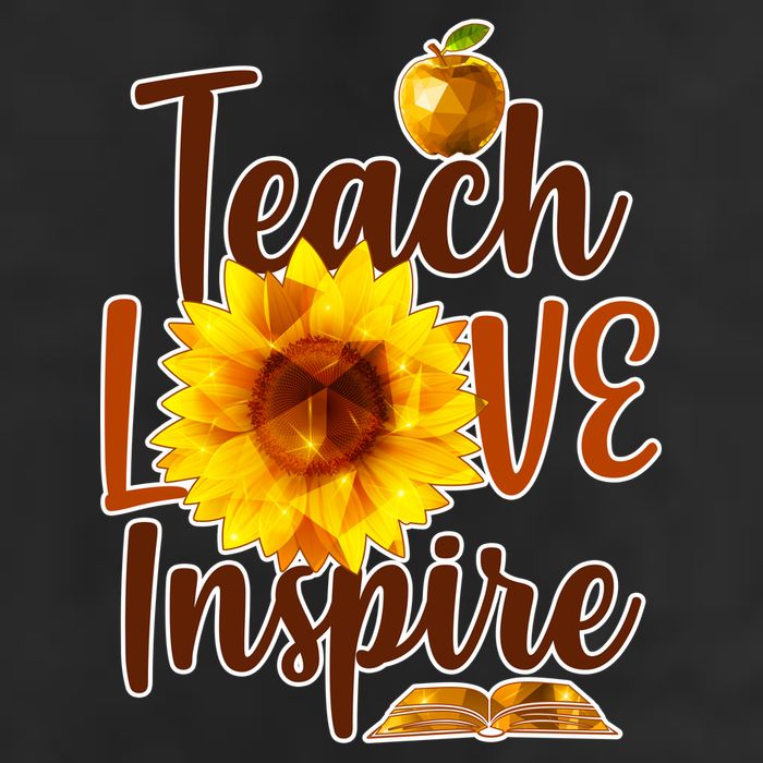 Teach Love Inspire Golden Sunflower 7 Panel Mesh Trucker Snapback Hat