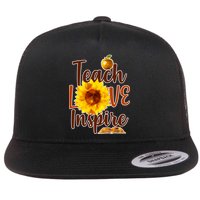 Teach Love Inspire Golden Sunflower Flatbill Hat