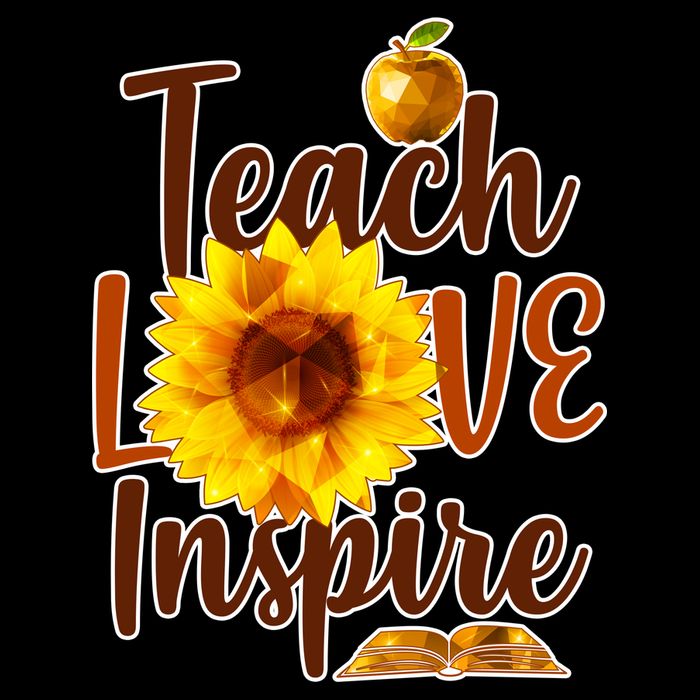 Teach Love Inspire Golden Sunflower Flatbill Hat