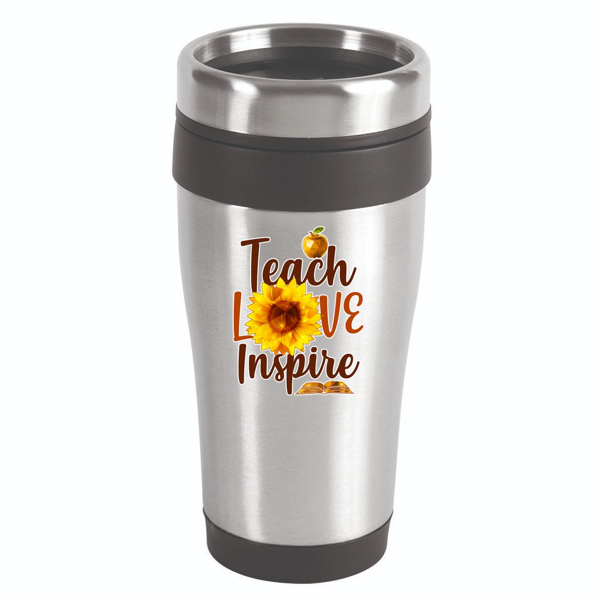 Teach Love Inspire Golden Sunflower 16oz Travel Tumbler