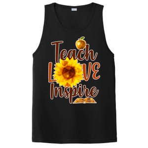 Teach Love Inspire Golden Sunflower PosiCharge Competitor Tank