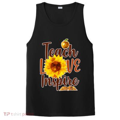 Teach Love Inspire Golden Sunflower PosiCharge Competitor Tank