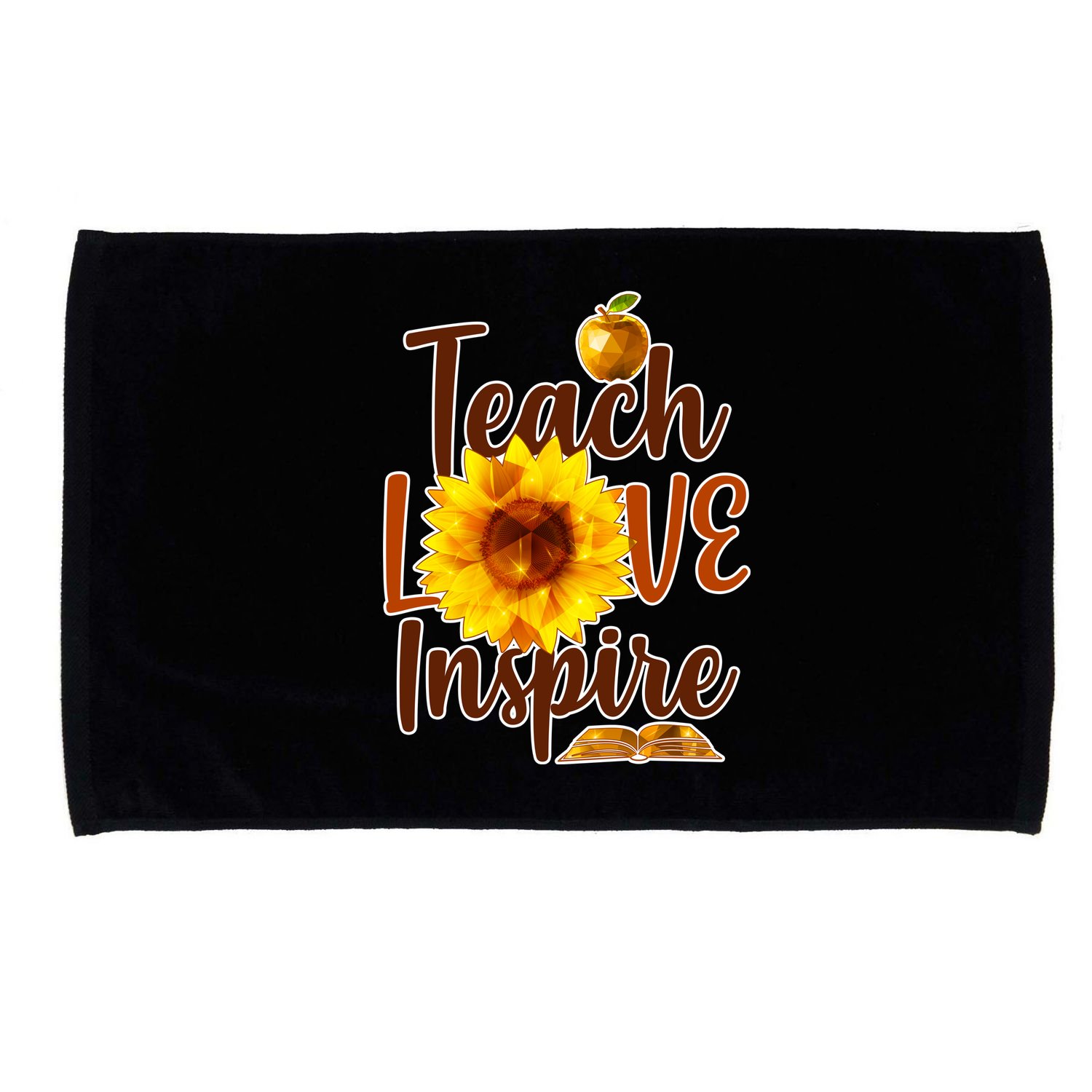 Teach Love Inspire Golden Sunflower Microfiber Hand Towel