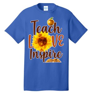 Teach Love Inspire Golden Sunflower Tall T-Shirt