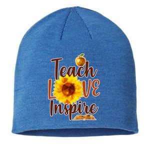 Teach Love Inspire Golden Sunflower Sustainable Beanie