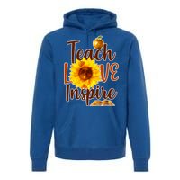 Teach Love Inspire Golden Sunflower Premium Hoodie