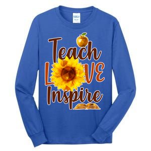 Teach Love Inspire Golden Sunflower Tall Long Sleeve T-Shirt