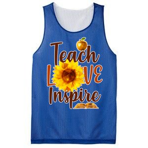 Teach Love Inspire Golden Sunflower Mesh Reversible Basketball Jersey Tank