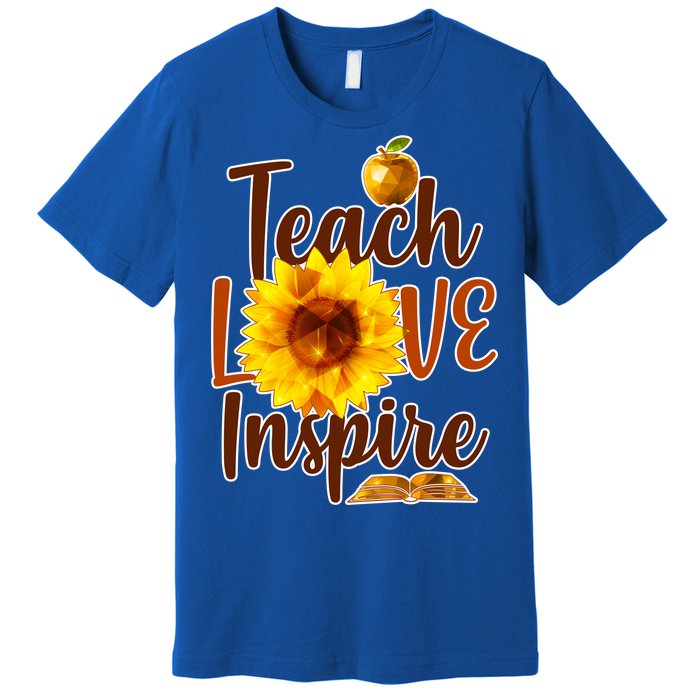 Teach Love Inspire Golden Sunflower Premium T-Shirt