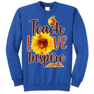 Teach Love Inspire Golden Sunflower Tall Sweatshirt