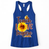 Teach Love Inspire Golden Sunflower Womens Tank Top