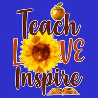 Teach Love Inspire Golden Sunflower Womens Tank Top
