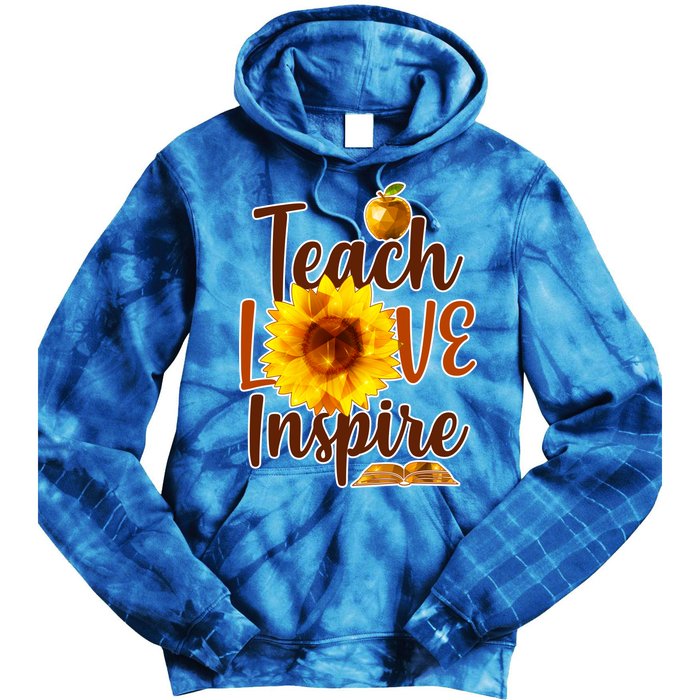 Teach Love Inspire Golden Sunflower Tie Dye Hoodie