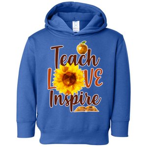 Teach Love Inspire Golden Sunflower Toddler Hoodie