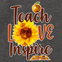 Teach Love Inspire Golden Sunflower Vector Backpack